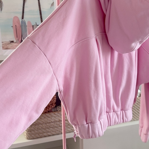 POFLEX Pink Half-Zip Cropped Hoodie | Size L - Picture 7 of 11